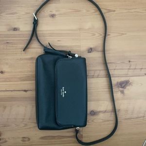 Kate Spade Dark Green Polly Large Convertible Crossbody